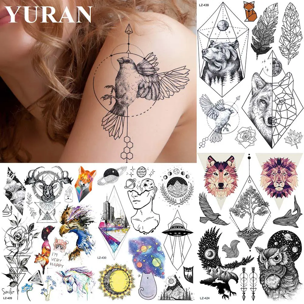 Водостойкие временная татуировка голубя для мужчин женщин сексуальная