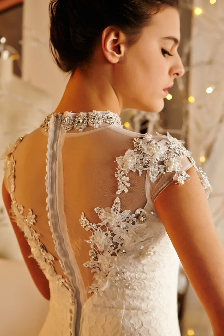 Роскошное Новое Стильное пикантное прозрачное кружевное свадебное