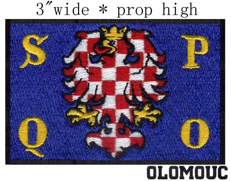 

Olomouc, Чешская Республика, 3 дюйма, широкая вышивка, нашивка для текстов s p q o/дракон/синяя аппликация