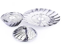 1pc stainless steel silver folding collapsible vegetable food fish steamer plate tray pastry bun steaming stocked cooking pl 008