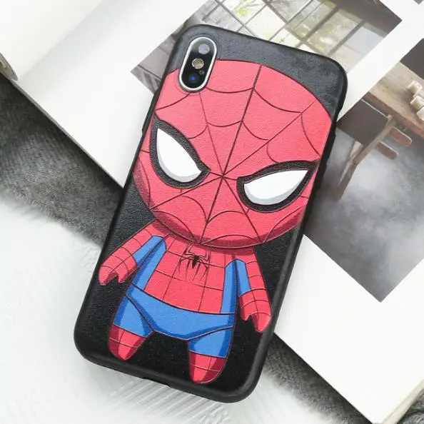 1 Милый ТПУ чехол-накладка Marvel hero для iphone 5, 5S, 5, G, SE, 6, 6 S, 7, 8 plus, резиновый гелевый силиконовый чехол для iphone x, XR, человек, мальчик, Человек-паук, чехол для телефона - Цвет: 1