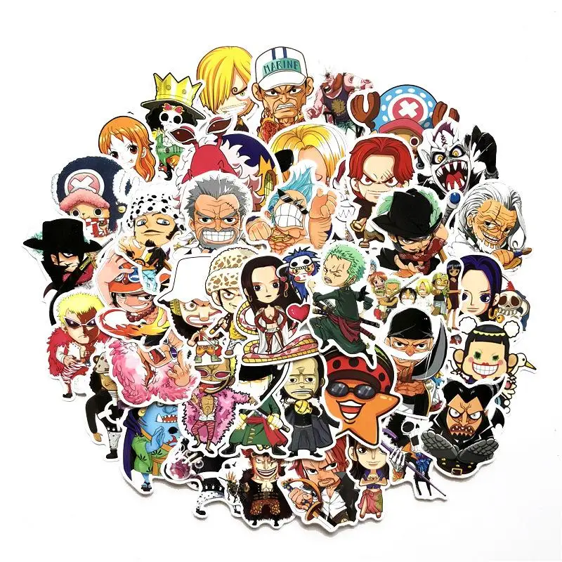 60 шт./лот бренд Аниме One Piece Луффи граффити наклейки для багажа Скейтборд мотор