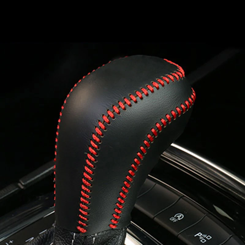 balck red wire Lsrtw2017 коровья кожа ручной швейной машине Шестерни рычаг крышки для Buick Regal Opel Insignia - Название цвета: balck red wire