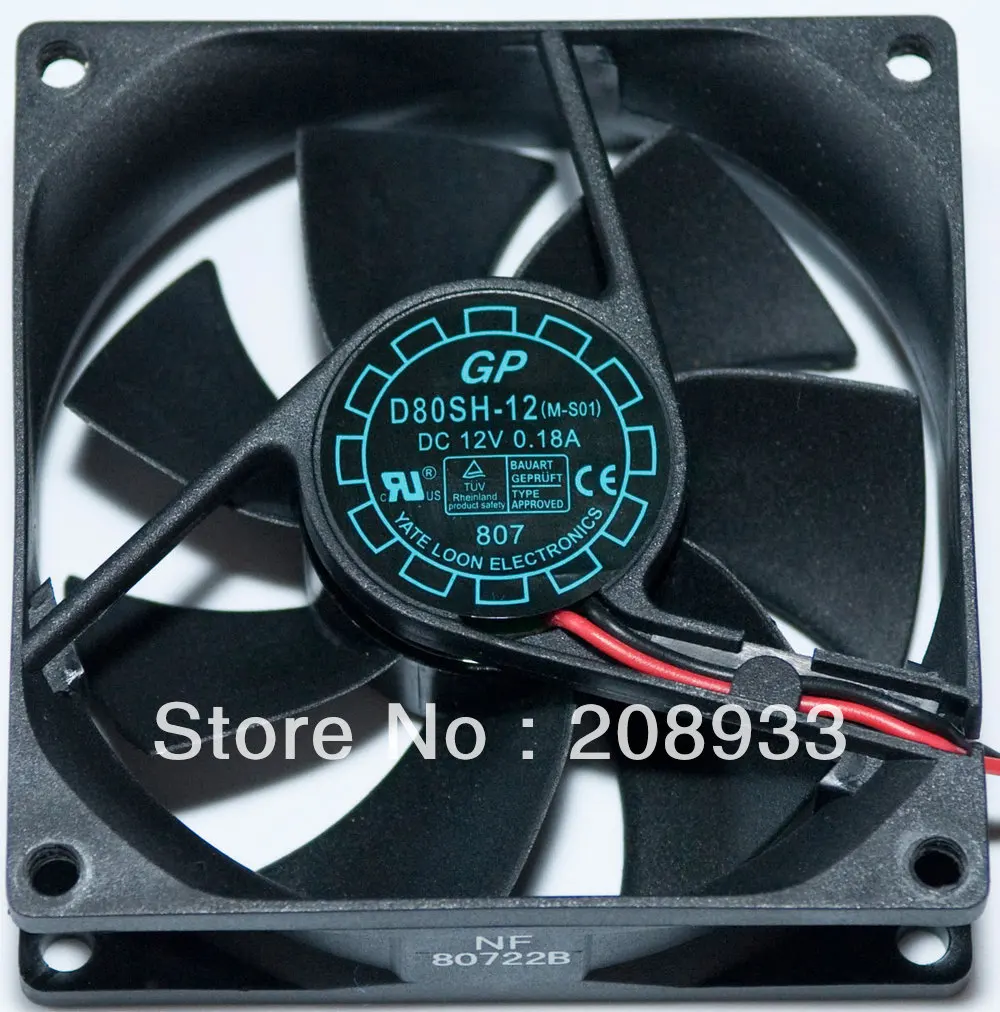 Для d80sh 12 YATE LOON Yuet Lun 8025 8 см UPS бесперебойный источник питания a + охлаждающий