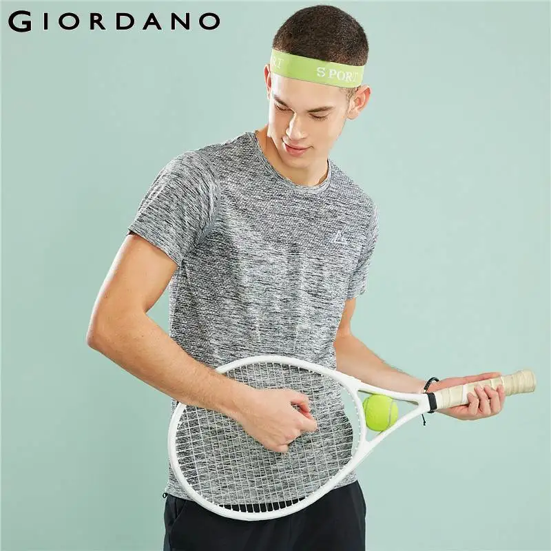 Giordano спортивная футболка COOLMAX с круглым воротом и короткими рукавами имеет несколько цветовых решений