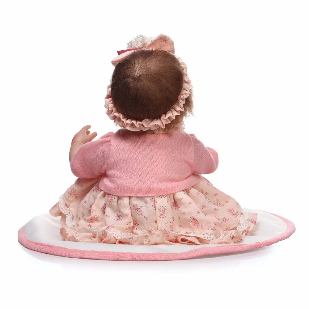 40 см силиконовая кукла для новорожденных детские игрушки девочек Bebes De Silicona 16