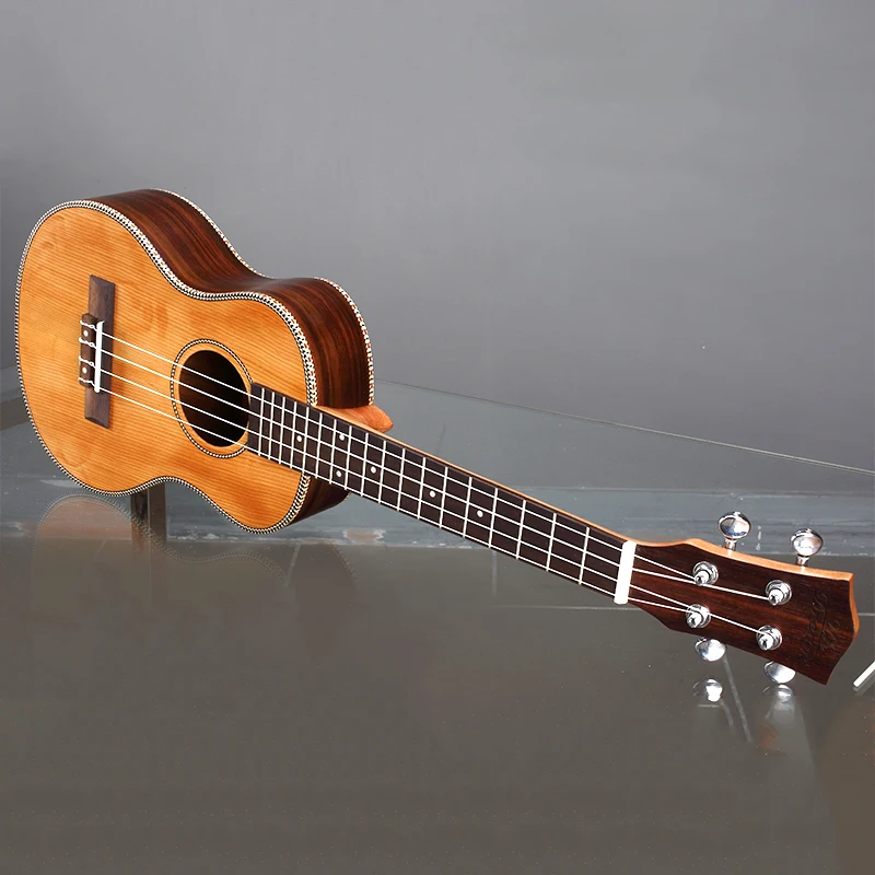Деревянная гитара Ukelele 18 ладов 26 дюймов музыкальный инструмент 4 струны мини из
