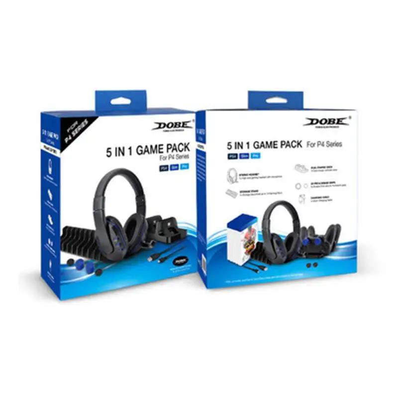 Док станция зарядная DOBE игровая 5 в 1 с микрофоном подходит для PS4/PS4 Pro/PS4 Slim