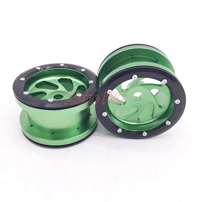 1/10 RC ROCK TRUCK AXIAL WRAITH Cyclone ALUMINUM 2 &quotдюймовые колесные диски Beadlock (зеленый) набор из 4|rim