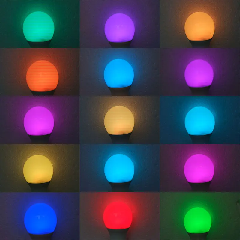 E27 E14 GU10 светодиодный RGB лампа AC110V 220 В 5 Вт прожектор затемнения волшебный праздник