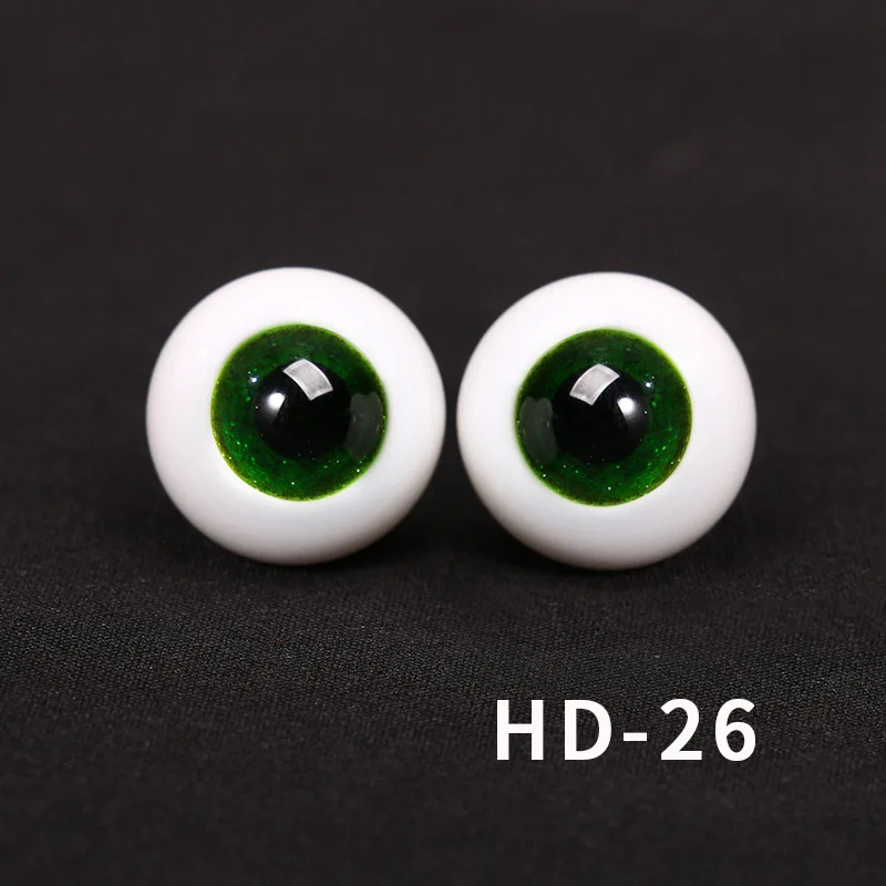 Зеленый 1 пара DIY акрил 18 мм BJD глаза для 60 см шарнирная кукла 1/3 кукла аксессуары для глаз Глазные яблоки для куклы игрушки для девочек Подарки - Цвет: Зеленый