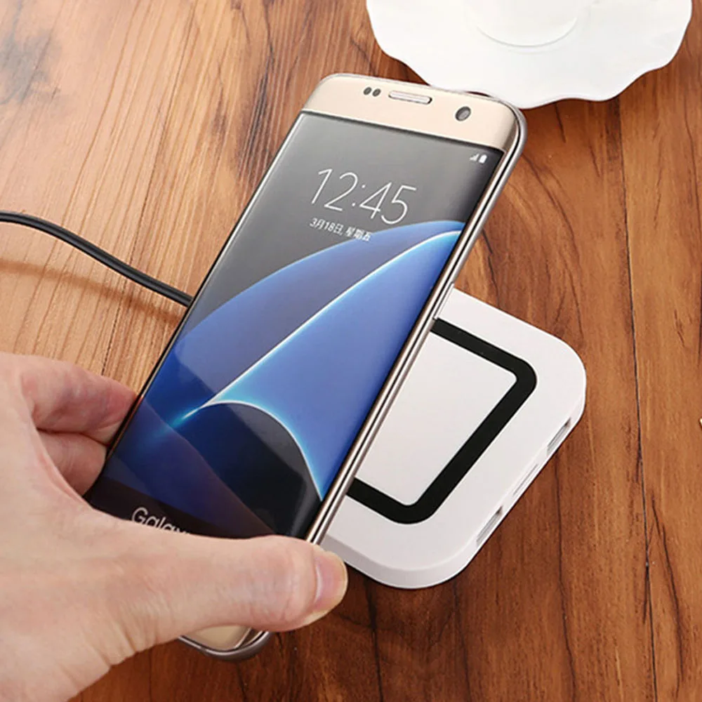 Qi Беспроводной Зарядное устройство узор беспроводные площадку для iPhone8/iPhoneX samsung