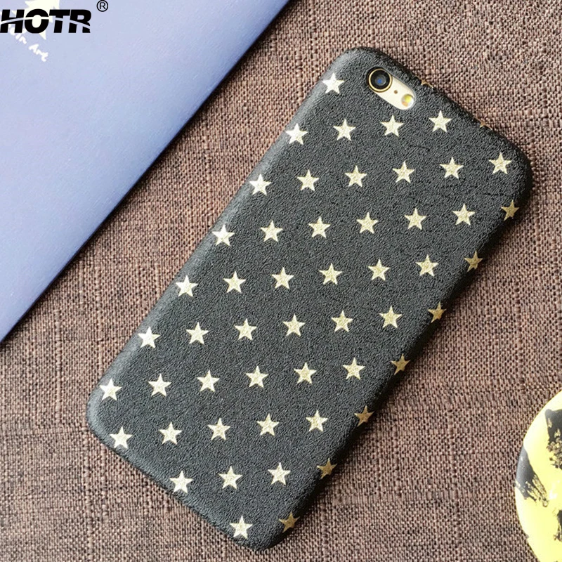 Hotr мягкий кожаный чехол для iphone 8 plus 7 6 6s со звездами iPhone задняя крышка сумки |