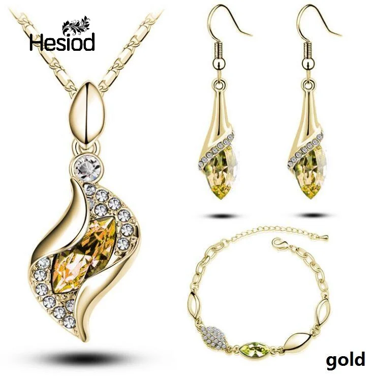 Комплект из колье серёг и браслета с фианитом|necklace earring bracelet set|earring setwedding jewelry sets |