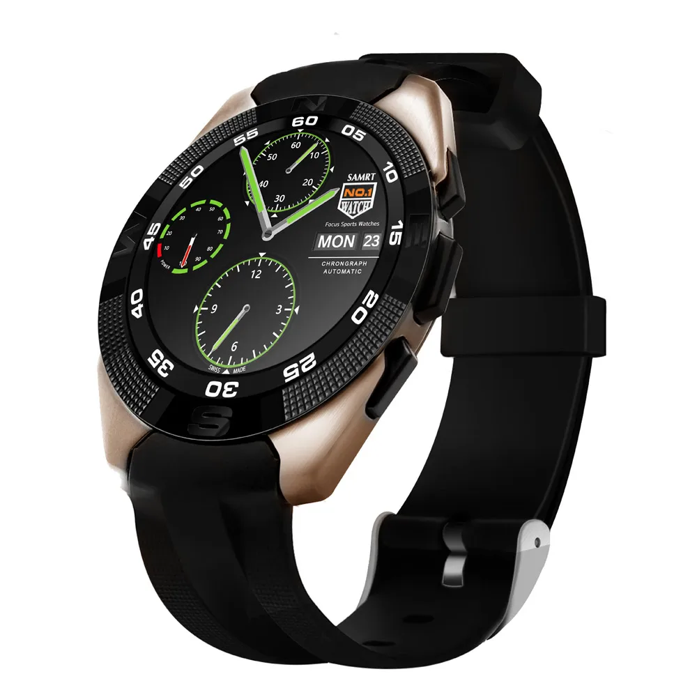 № 1 G5 Смарт-часы MTK2502 Smartwatch монитор сердечного ритма Фитнес трекер вызова SMS