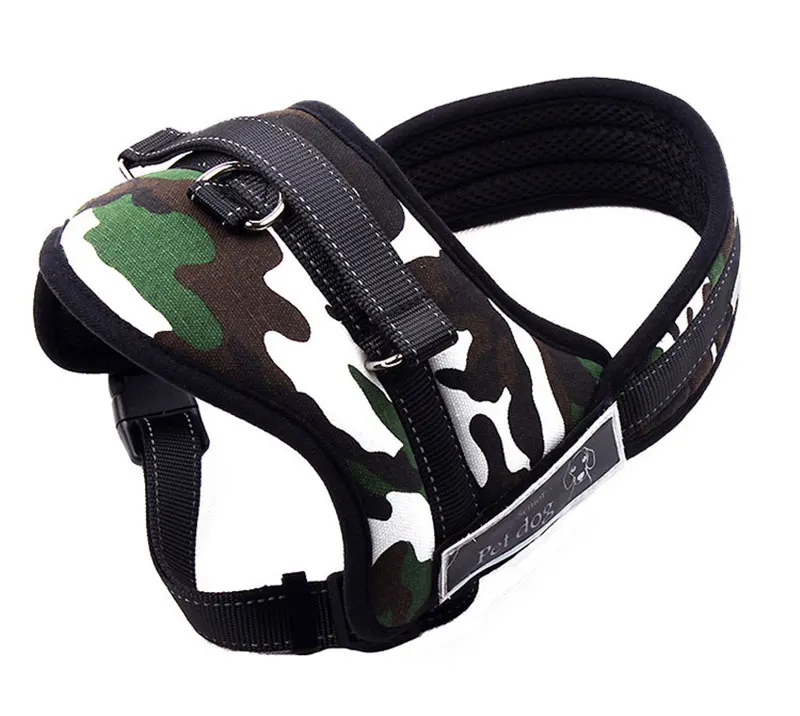white camouflag Шлейки для собак зоотовары для собак Любимчика Удобная Сетка Ткань Камуфляж 4 Цвета шлейкадля собак маленькой собаки Профессиональный - Цвет: white camouflag
