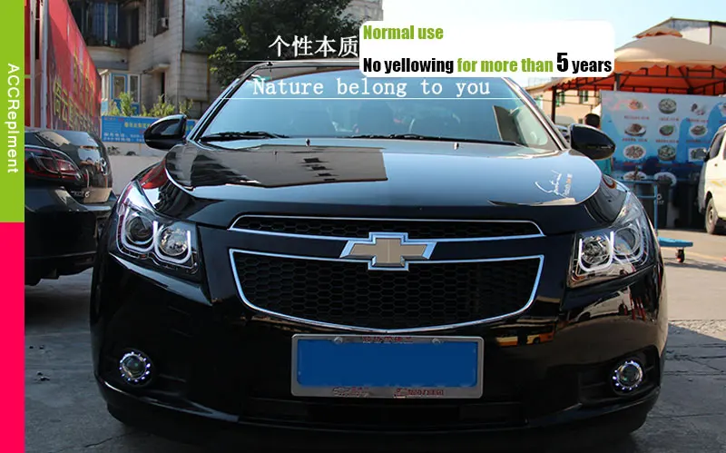 Автомобильный Стайлинг для chevrolet cruze фары DoubleU Angel Eye светодиодный DRL Объектив двойной луч H7 Ксеноновые Биксеноновые линзы