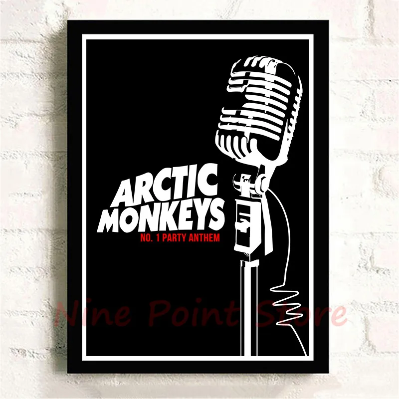 Рок-Группа Arctic Monkeys с белым покрытием бумажные плакаты настенные домашний бар плакаты домашний Декор подарок бескаркасные - Цвет: Прозрачный