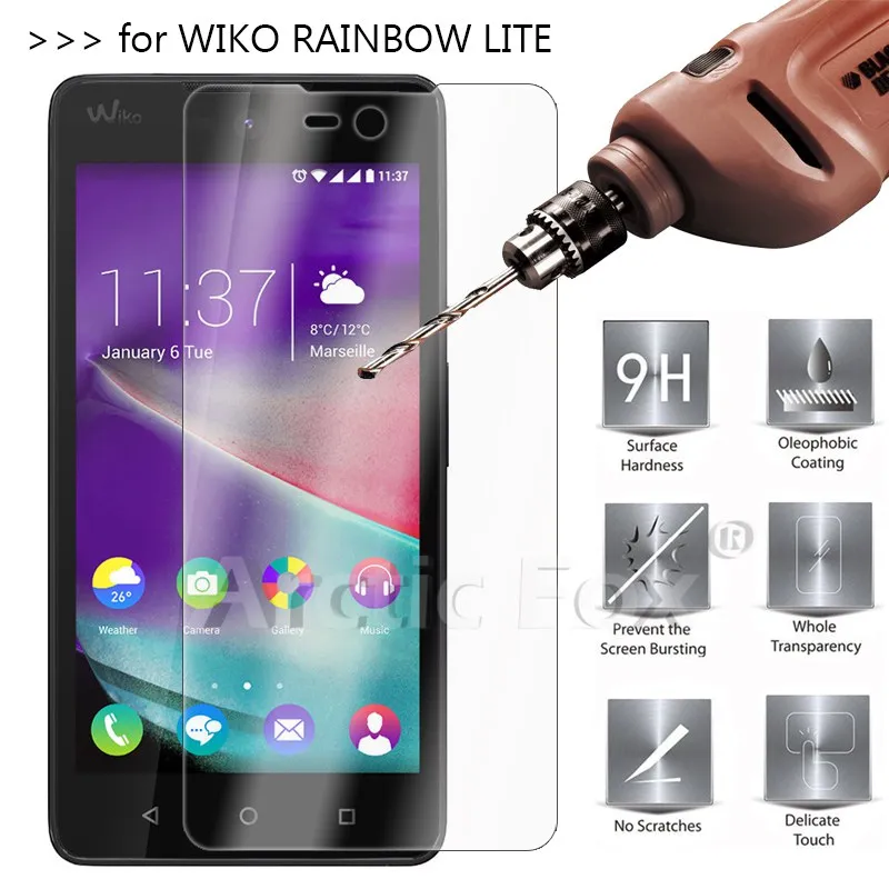 10 шт./лот Премиум закаленное Стекло для WIKO Радуга LITE Экран протектор Закаленное