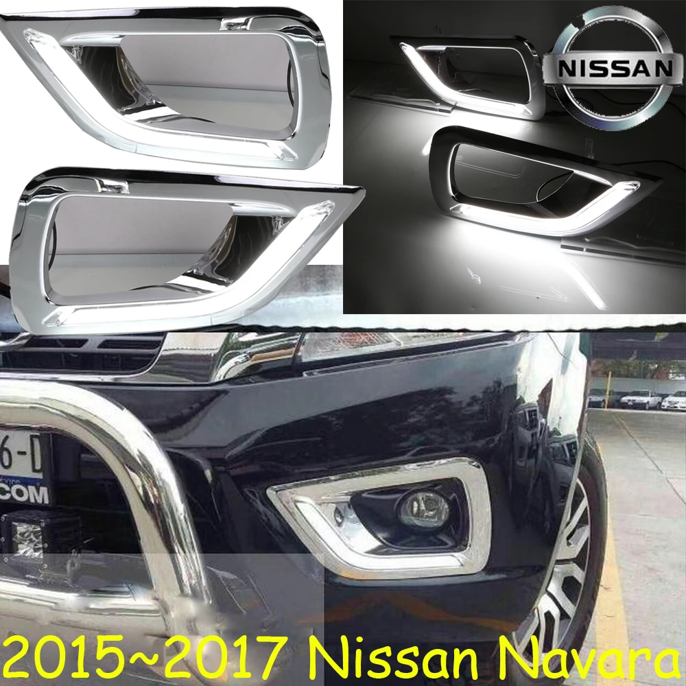 Автомобиль Стайлинг Navara дневного света 2015 ~ 2017 хром автомобиль детектор LED