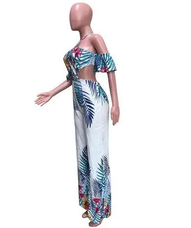 Spring/summer 2019 sexy slim printed wide-leg jumpsuit | Тематическая одежда и униформа