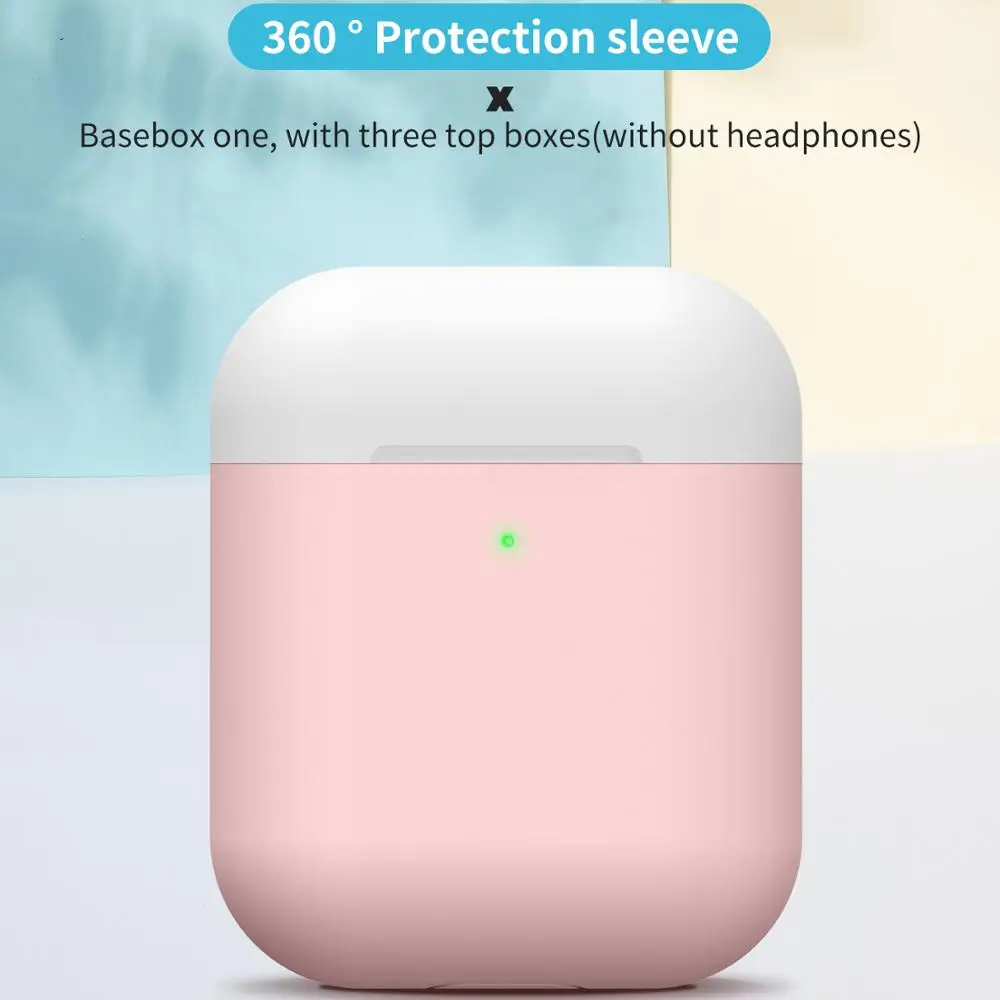 Ультратонкий чехол для Airpods 2 силиконовый защитный Airpds зарядный