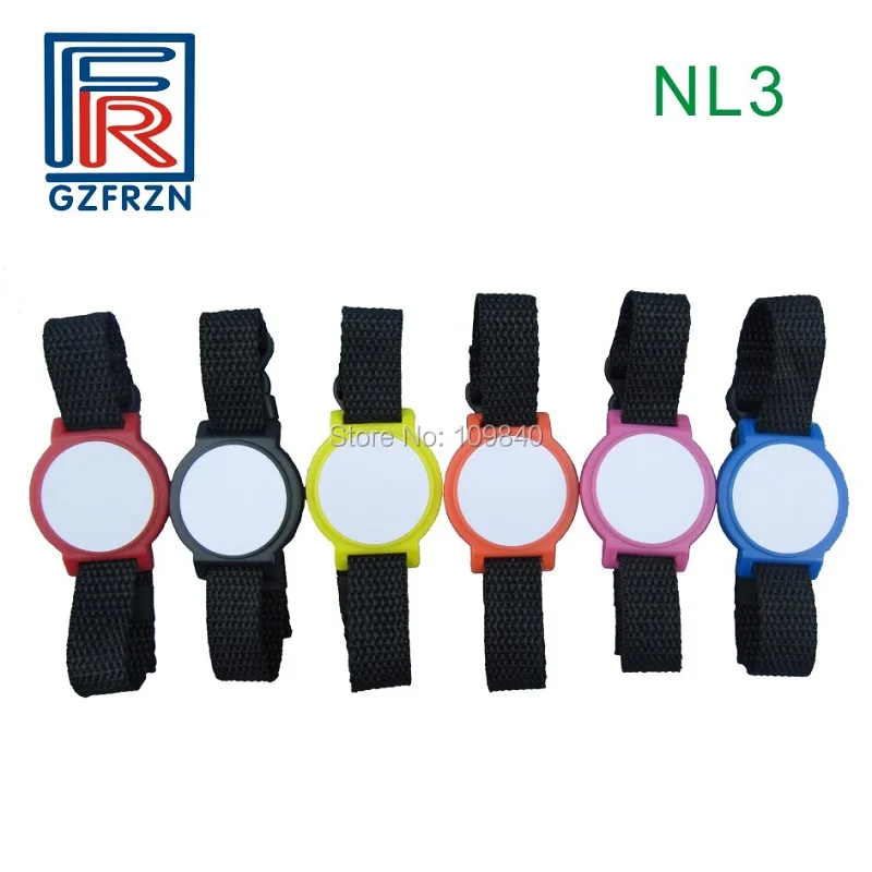 10 шт. нейлоновые браслеты NL3 HF ISO 15693/18000 3 с чипом I code slix RFID браслет для контроля