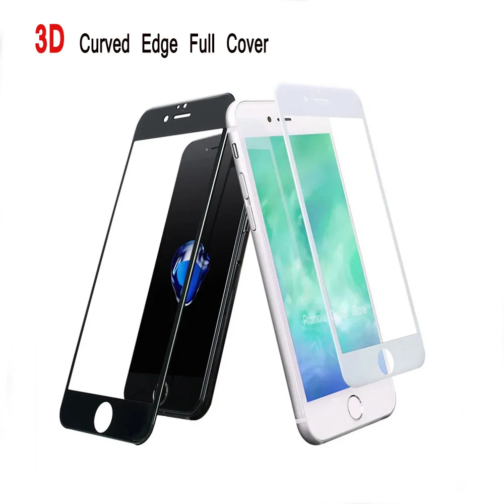 3D закругленные края Полное покрытие экрана протектор для iPhone 7 6S 8 закаленное