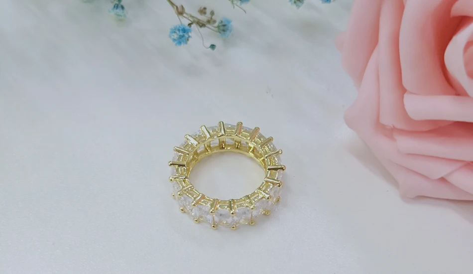 ORSA JEWELS женское кольцо обручальное и обручальное кольцо Роскошные AAA ослепительный фианит Вечность Кольца Модные женские ювелирные изделия AOR146