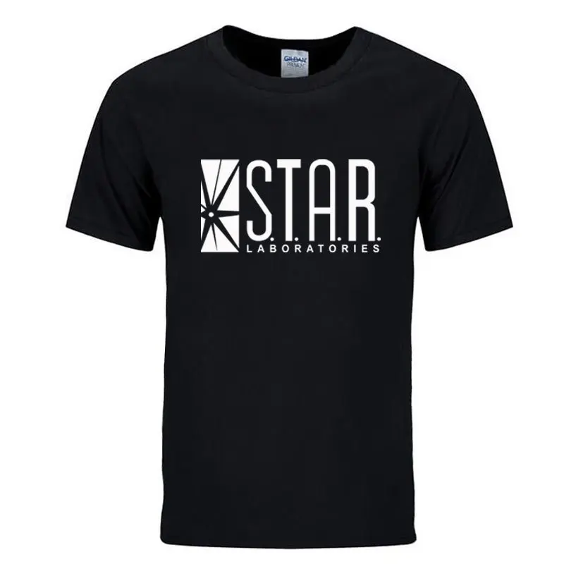 Мужская футболка STAR labs летняя с героями мультфильмов суперменом | одежда