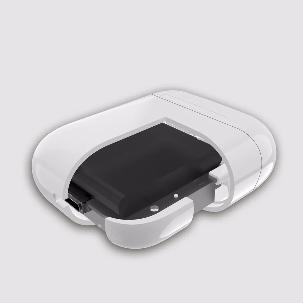 Беспроводной зарядный Чехол-приемник для Apple Airpods QI standard Airpods, беспроводной приемник, совместимый с любым беспроводным зарядным устройством