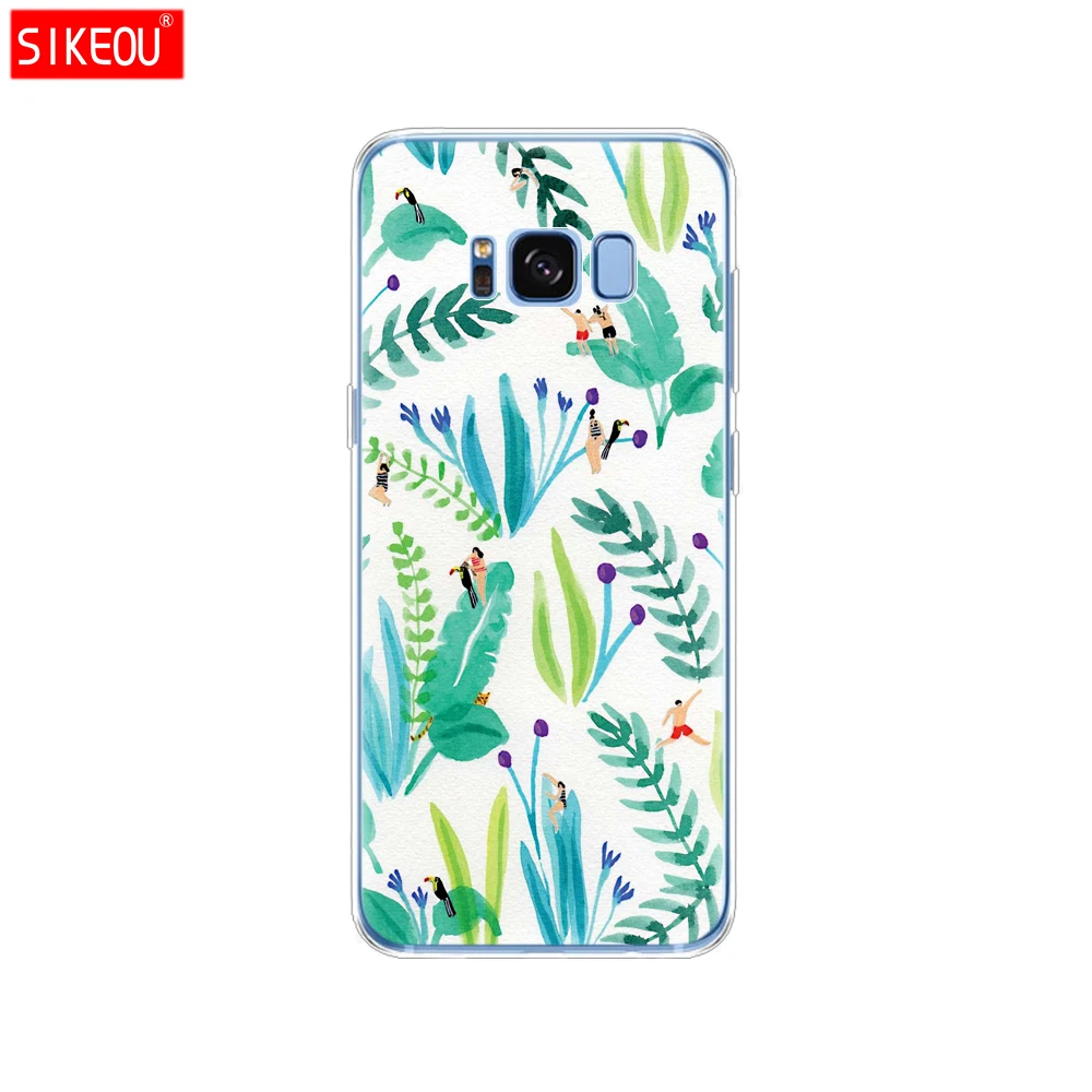Силиконовый чехол для Samsung Galaxy S9 S8 S7 S6 edge S5 S4 S3 PLUS телефона летнее небо