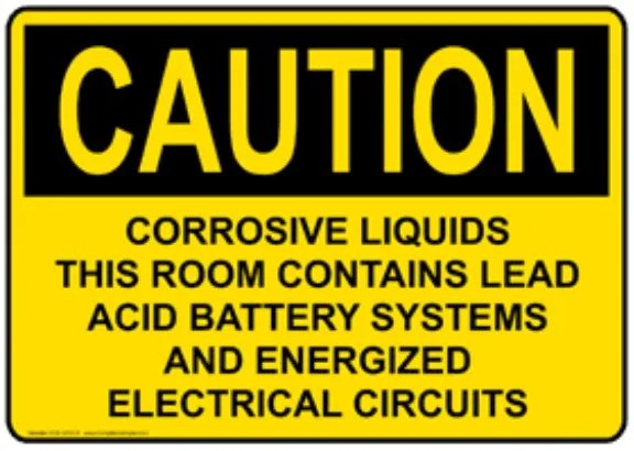 200pcs 20x15cm CAUTION CORROSIVE LIQUIDS safety warning label, Item No. CA09