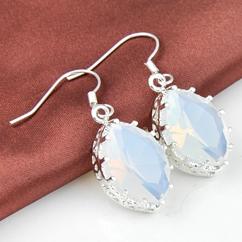 Топ ювелирные изделия акции Классическая лунный камень серьги Модные женские