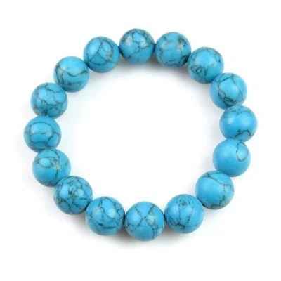 Мужские и женские браслеты светло-голубого цвета из натурального камня |