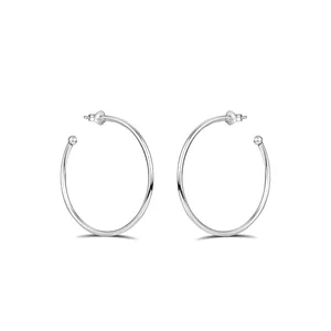 Женские многофункциональные серьги-кольца, большие серьги из стерлингового серебра 925 пробы, свадебная бижутерия