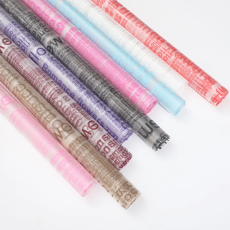 20 шт./лот прозрачная водостойкая оберточная бумага с буквенным принтом упаковка