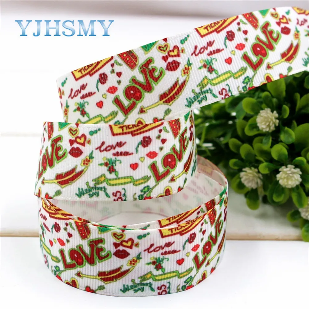 YJHSMY 17223159 5/8 &quot(15 22 38 мм) мультфильм напечатанный grosgrain лента DIY handmadeHair Аксессуары