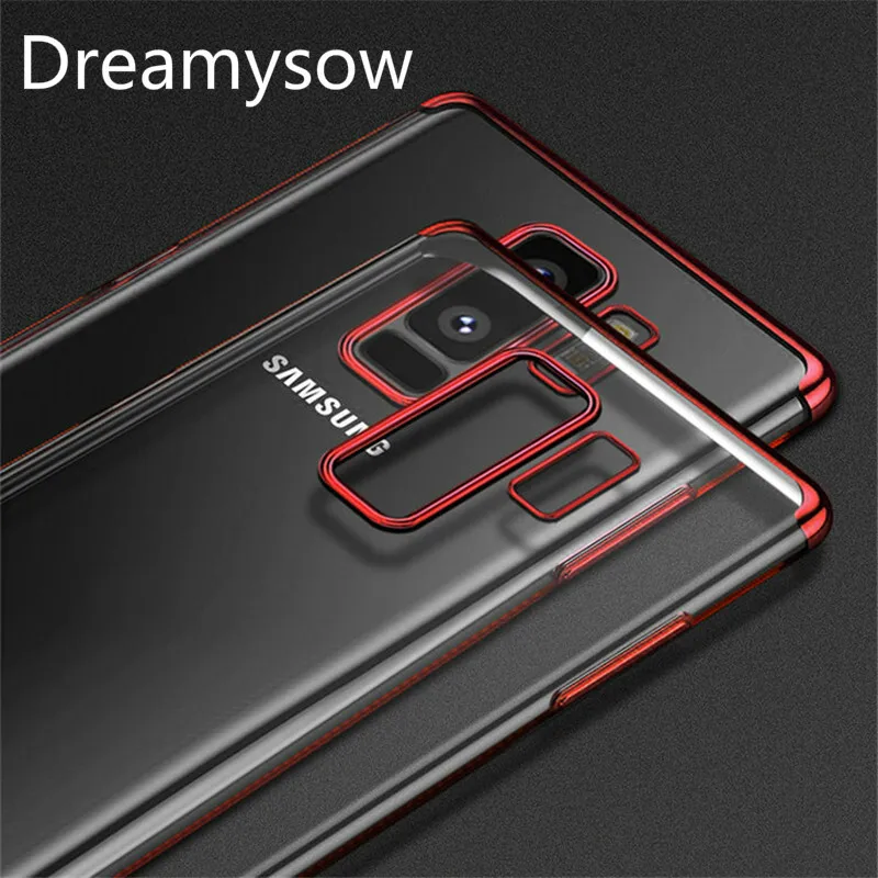 Мягкий чехол из ТПУ с гальваническим покрытием для Samsung Galaxy S9 Plus S8 S7 Edge S6 Note8 Note5 A3 A5