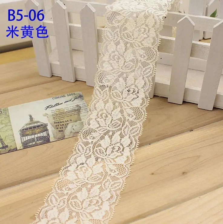 5 метров ширина 6 см эластичная кружевная вышитая отделка черная декоративная