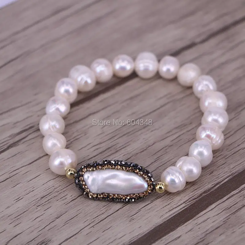 Браслеты из бусин и натурального пресноводного жемчуга 5 нитей|bracelets for|stretch bracelets