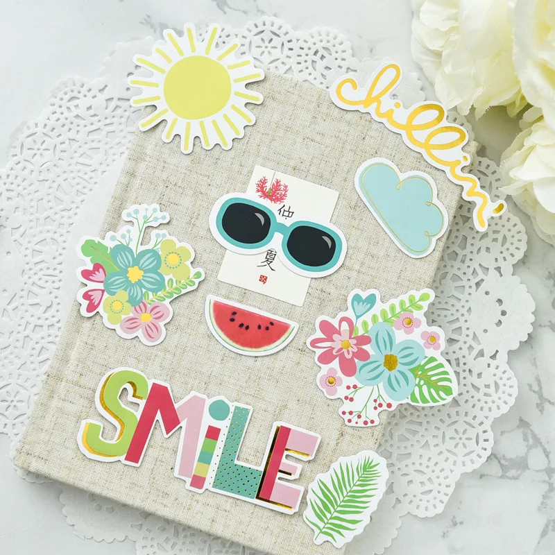 VUAWRTG улыбка картон высечки наклейки для DIY Скрапбукинг/фотоальбом украшения карты рукоделием