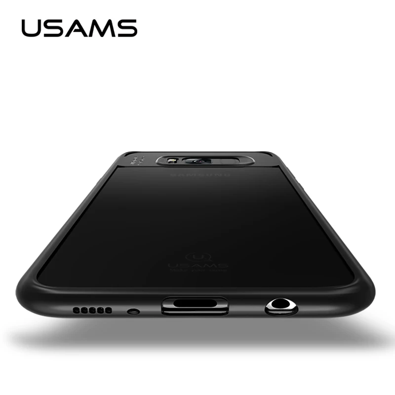 USAMS Full Protective Case for Samsung Galaxy S8 TPU &amp Acrylic Transparent Back Cover Ultra Slim Plus |