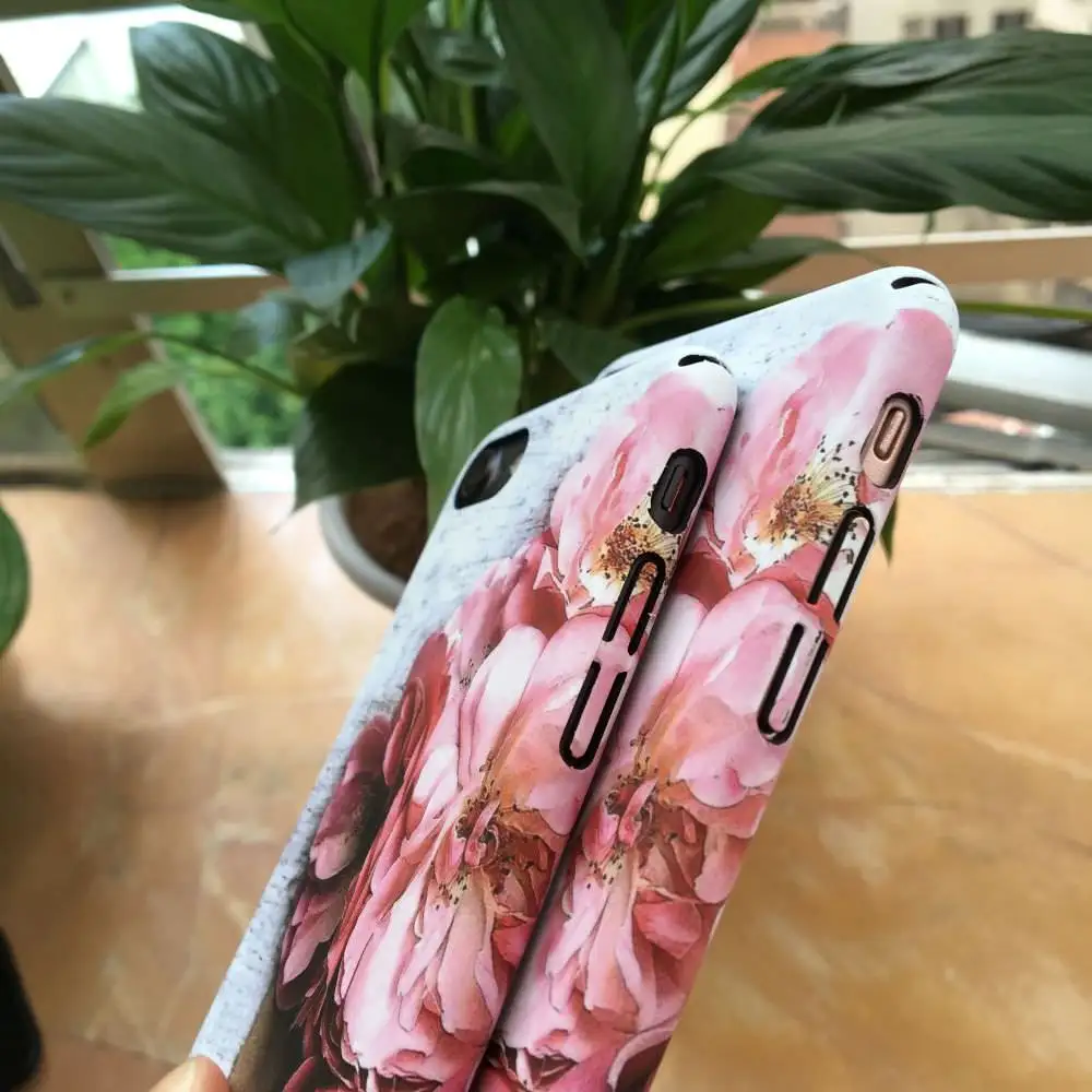 L-FADNUT Винтажный чехол для телефона с розами iPhone X Xr Xs Max девичий Матовый Бампер 7 8 6 S