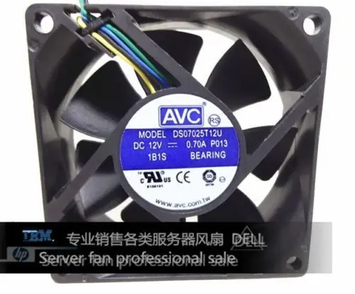 Чехол для компьютера вентилятор AVC DS07025T12U 70 мм 7025 DC 12 В 0 7a 4 контактный PWM cpu чехол