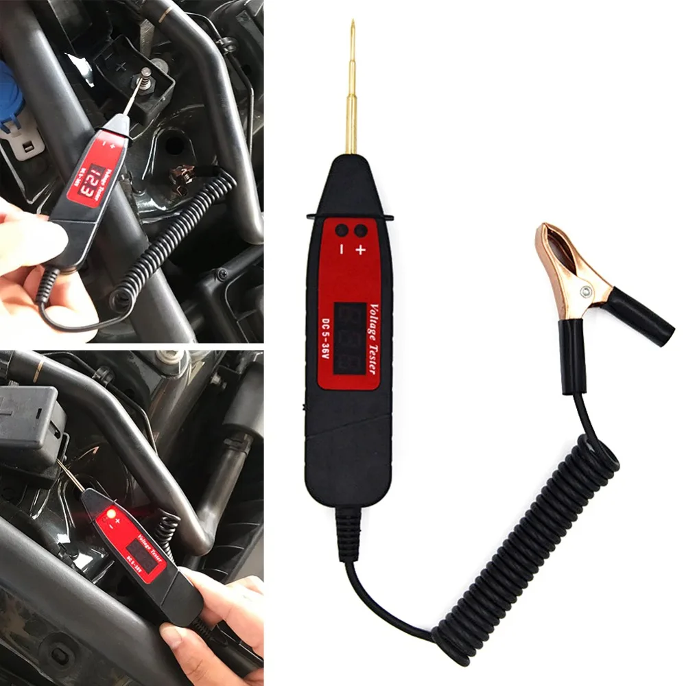 Универсальный 5 48 в ЖК цифровой автомобильный тестер цепи автомобиля Авто