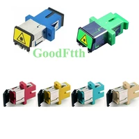 fiber adapter adaptor coupler sc sc simplex with shutter cover goodftth 100pcslot