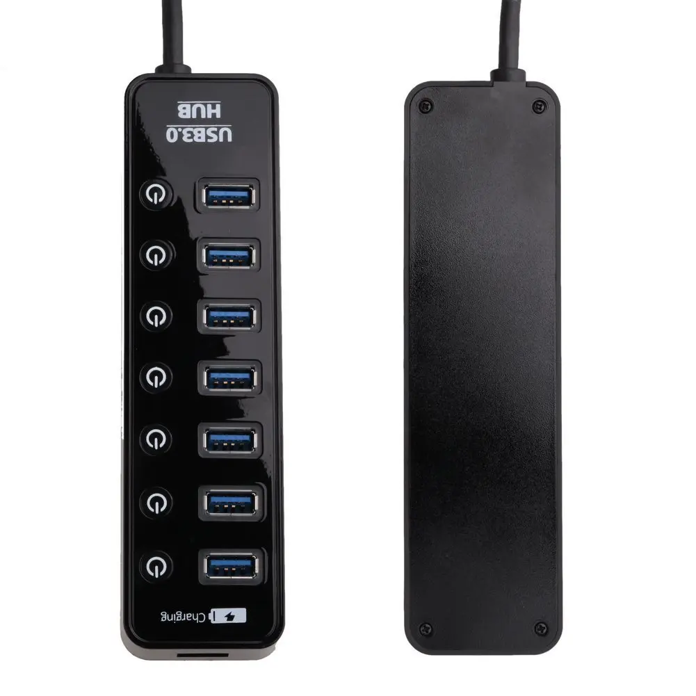 USB 3 концентратор 0 7 портов с зарядкой питания и переключателем разветвитель