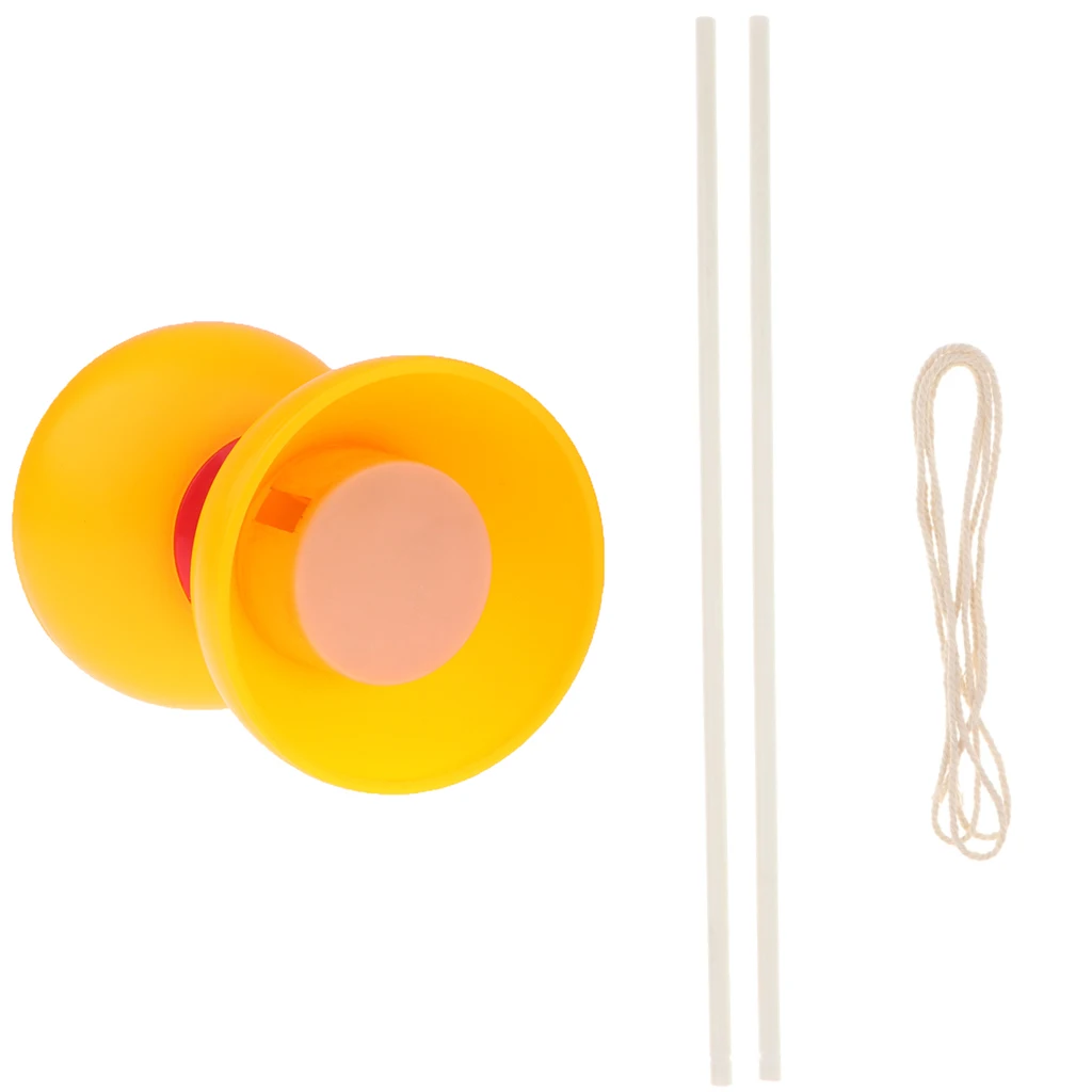 7- Yellow Пластмассовая подшипниковая игрушка для жонглирования 1-Bearing Diabolo китайская профессиональная йо-йо 2 ручки и 1 струнная игрушка - Color: 7- Yellow