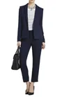 Куртка и брюки, Женский деловой костюм, Темно-Синяя Женская Офисная форма, Женский однобортный смокинг под заказ